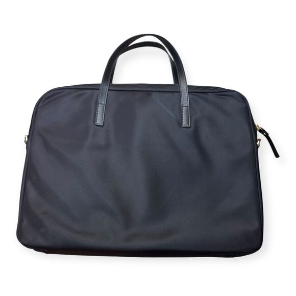 Kate Spade NY‎ Nylon Laptop Daily Universal Bag Black & White Striped Interior - Picture 2 of 5